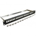 Patch panel 1U Cat6A 24 Rj45 FTP Modular