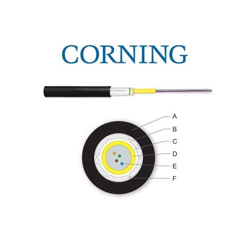 Bobina Cornig OS2 monomodo fiber SMF 8 fibras LS0H interior/exterior Class Dca, s2, d2, a1