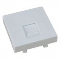 Caja de superficie 2 X Rj45 Keystone con 2 x Schuko blanco y 2 x Schuko rojo