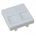 Caja de superficie 4 X Rj45 Keystone con 4 x Schuko blancos