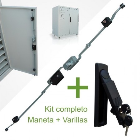 Kit Maneta abatible + sistema cerradura de varillas para Rack