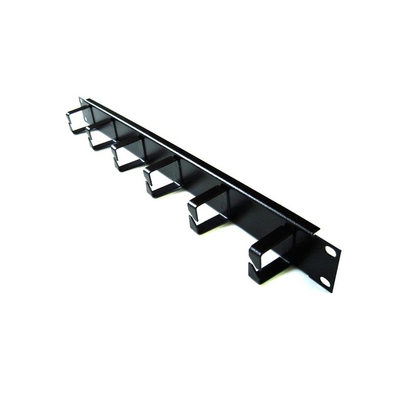 Panel Pasacable Rack 19 1U 6 bocas vertical