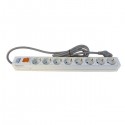 Regleta electrica para rack, 8 Schuko + interruptor