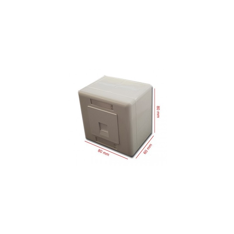 Caja de superficie 80 x 80 1 x RJ45 tipo Keystone