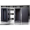 Armario rack 19 acustico (insonorizado), 25U 600 x 1000 negro