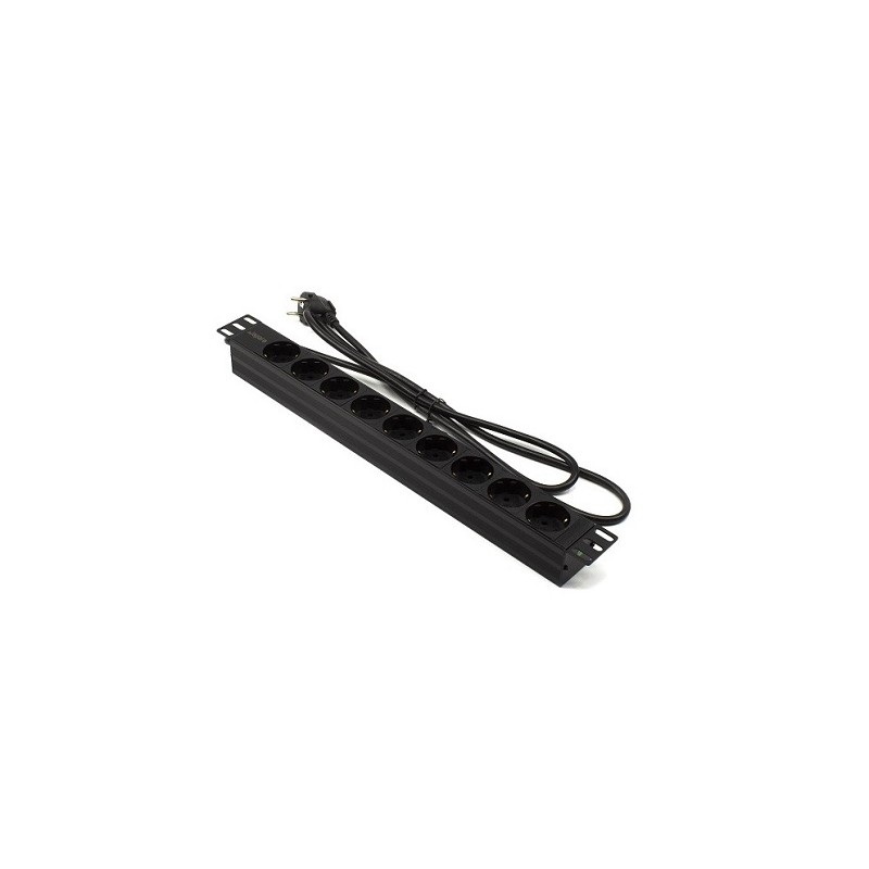 Regleta rack 19" 16A 9x schuko Lapara Networking