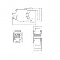 Modulo hembra RJ45 Cat 6 FTP tipo Keystone Lapara Networking