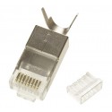 Conector macho RJ45 Cat 6A FTP con guía Lapara Networking 10 unds