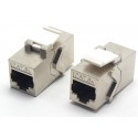 Adaptador doble hembra RJ45 Cat 6A FTP tipo Keystone Lapara Networking