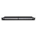 Patch panel rack 1U vacio 24 puertos slim UTP Lapara Networking