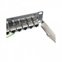 Patch panel rack 1U 24 x RJ45 doble hembra Cat6 FTP