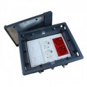 Caja para suelo 4 X Rj45 Keystone con 2 x Schuko blanco y 2 x Schuko rojo