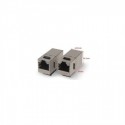 Adaptador doble hembra RJ45 Cat 6 FTP tipo Keystone Lapara Networking